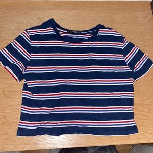 Red white and blue stripped Brandy Melville top